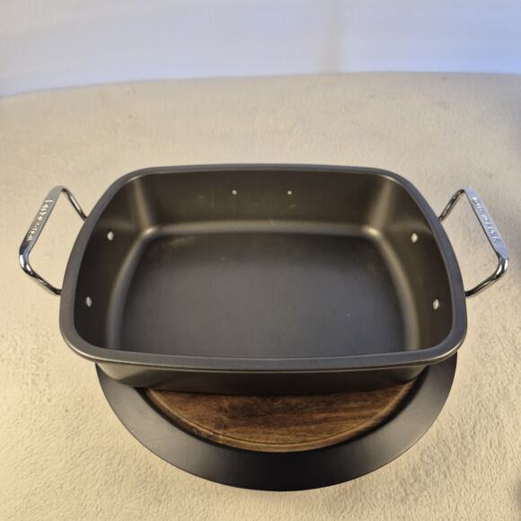 Wolfgang Puck 16" Turkey Roaster Roasting Grey Non-Stick Pan 16 x12 - Picture 5 of 10